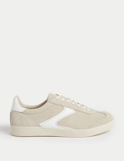 Suede Lace Up Side Detail Trainers
